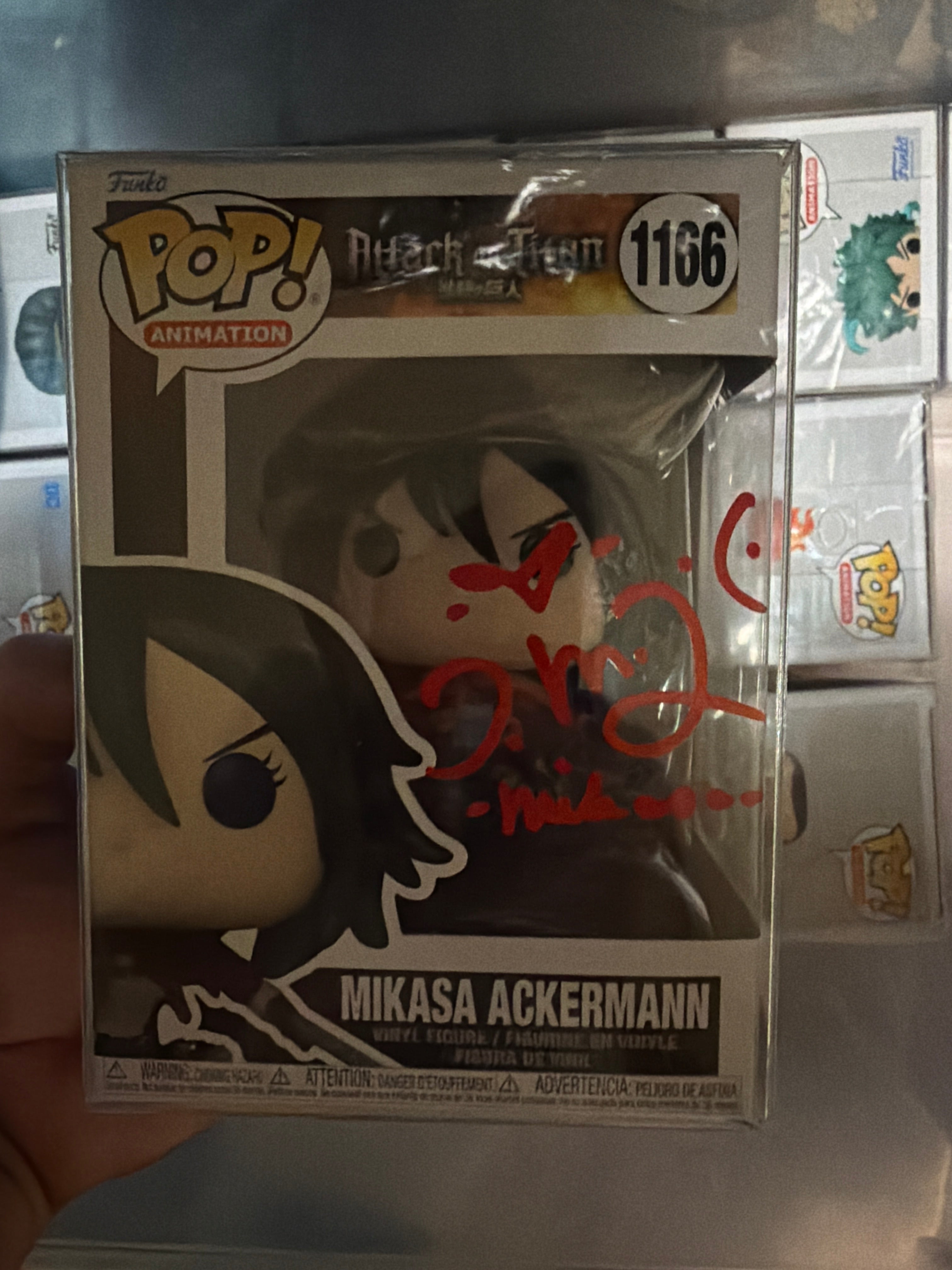 Funko Pop! Mikasa Ackermann Auto with Quote